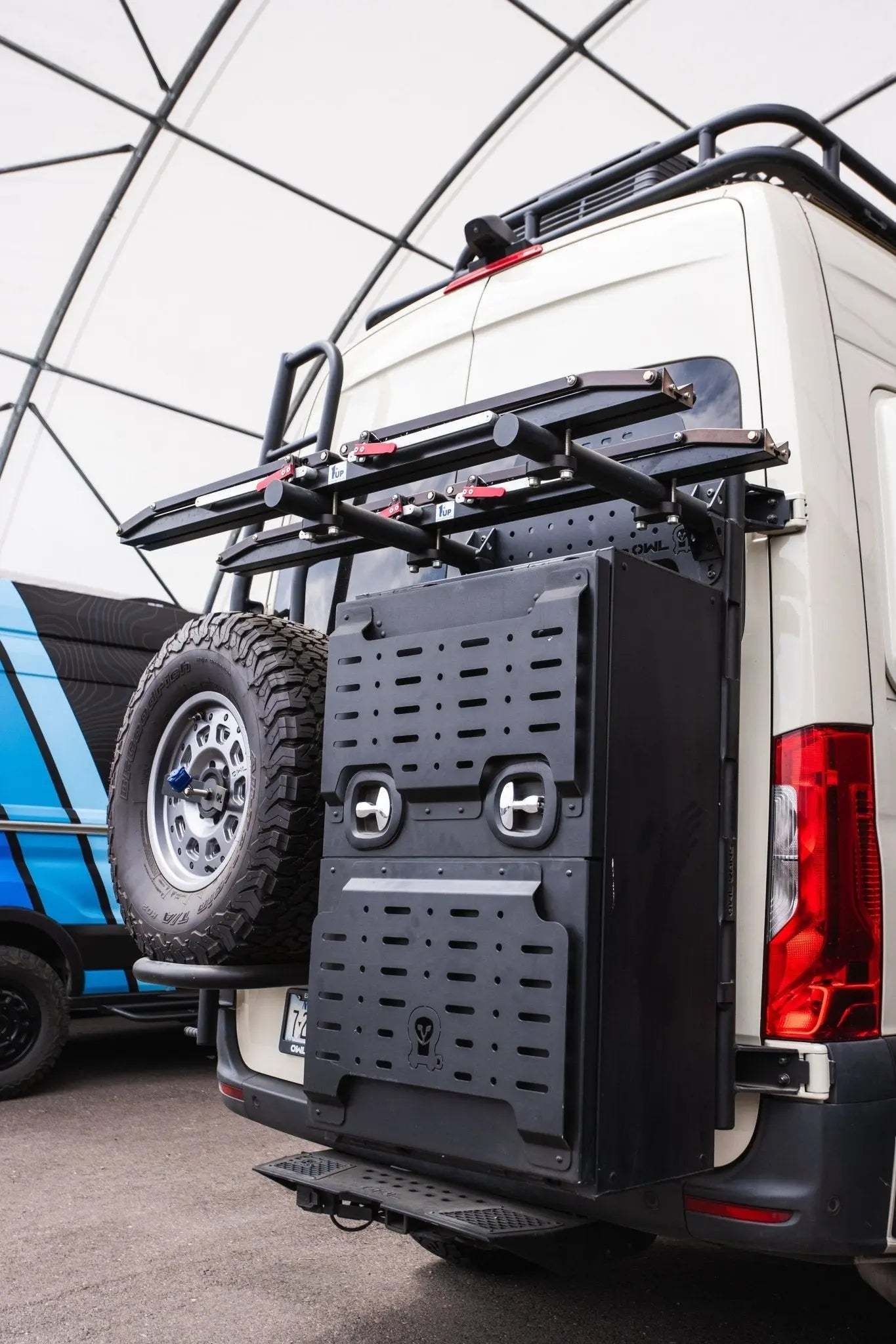 Bike Tray by 1up for Owl Outdoors - carry bikes on adventure vans