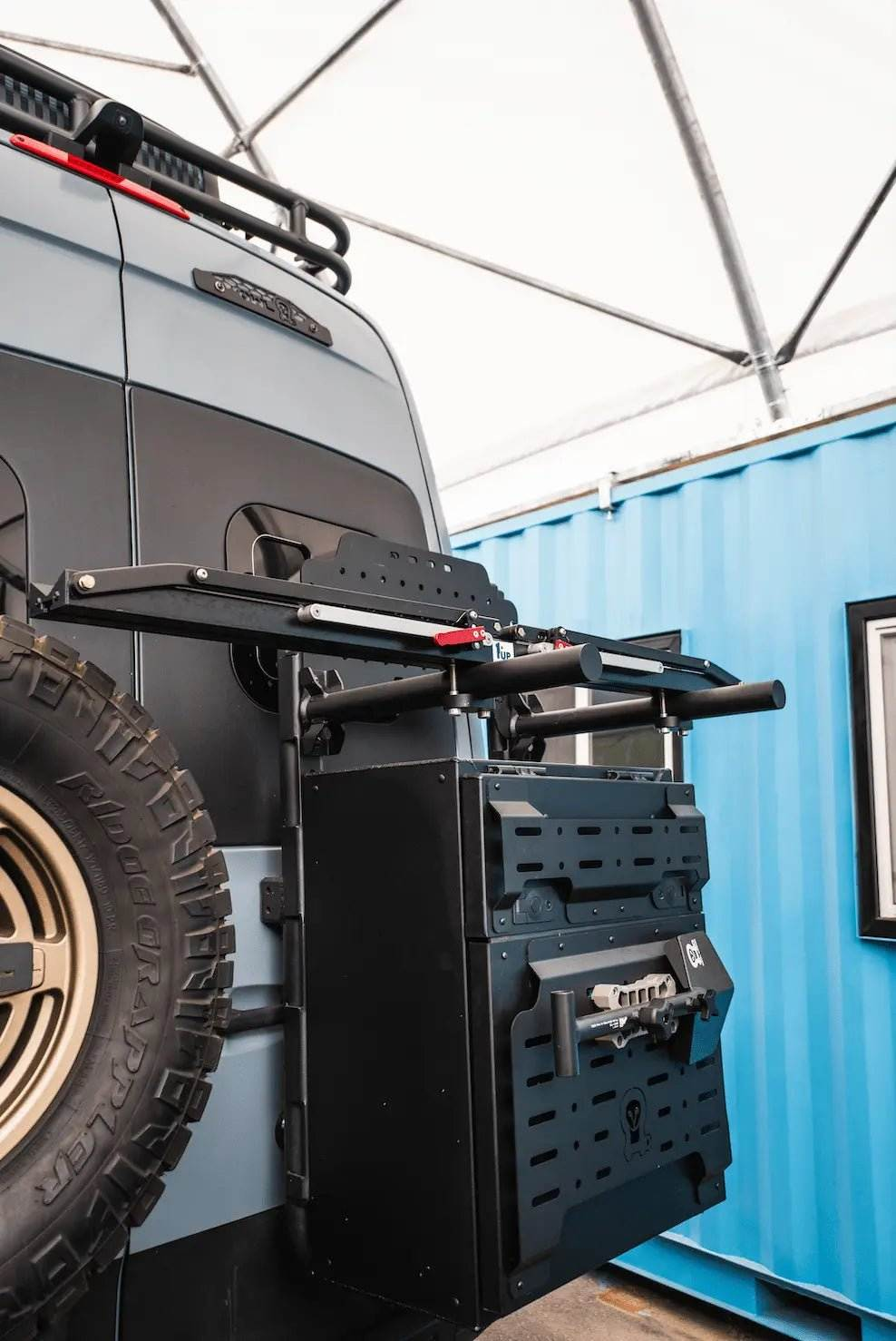 Bike Tray by 1up for Owl Outdoors - carry bikes on adventure vans