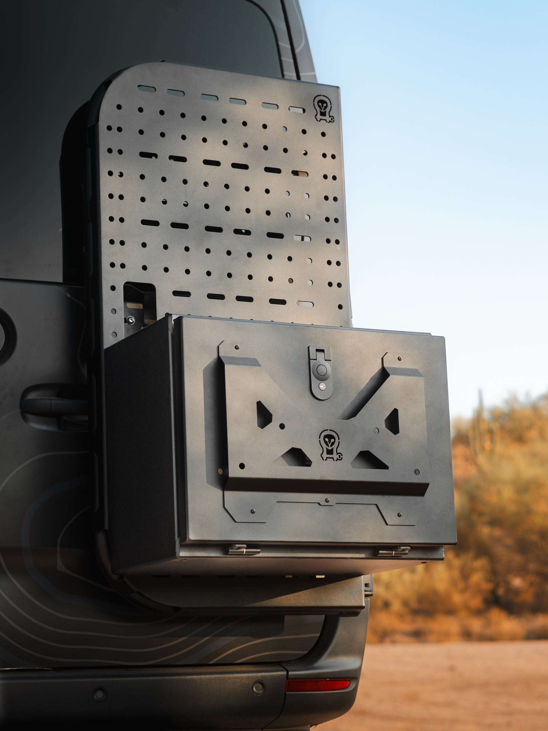 Medium Expedition Cargo Box mounted on vehicle with durable all-aluminum construction and rugged lightweight design