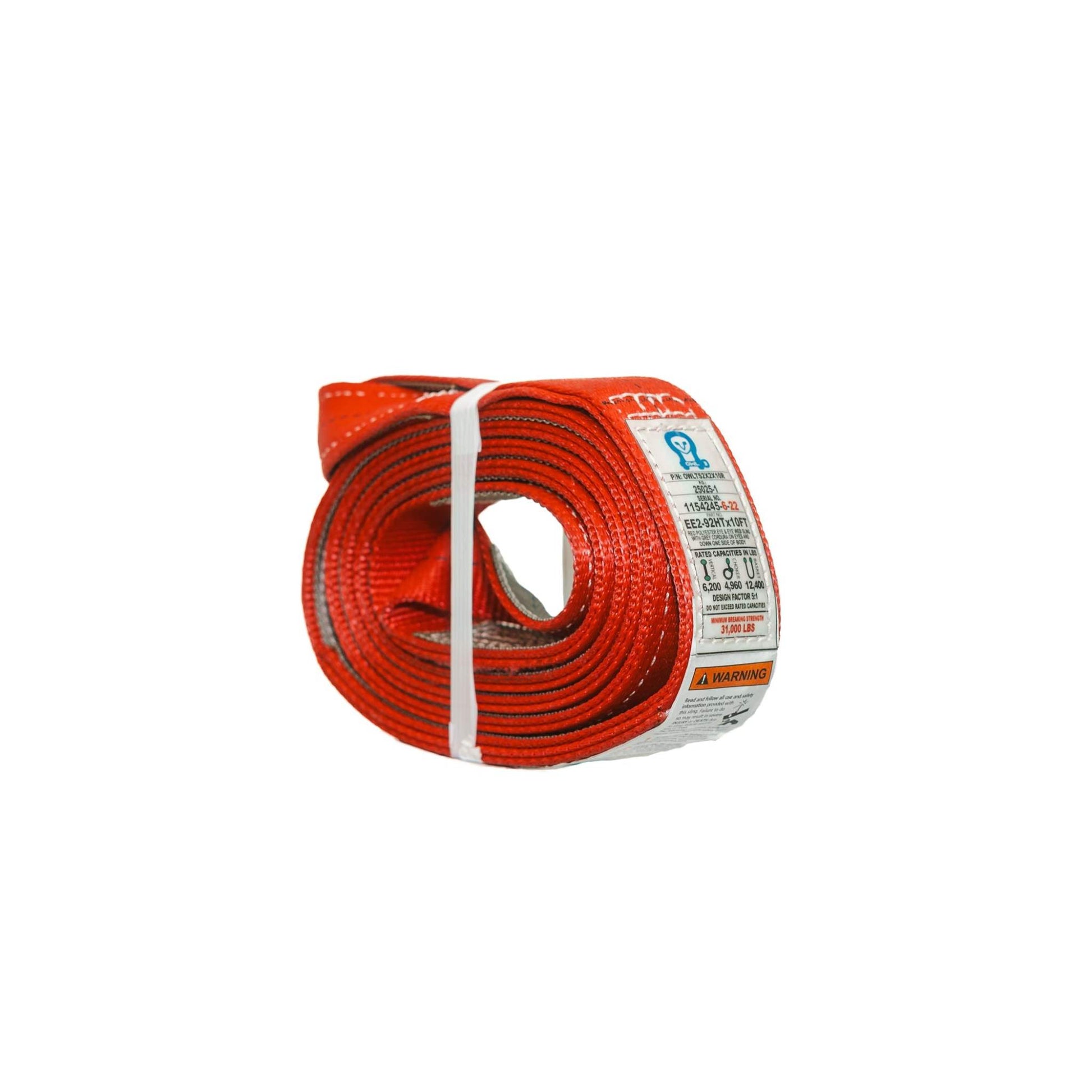 Red 20-foot heavy-duty kinetic recovery rope for Overland INEOS SUV Recovery Kit