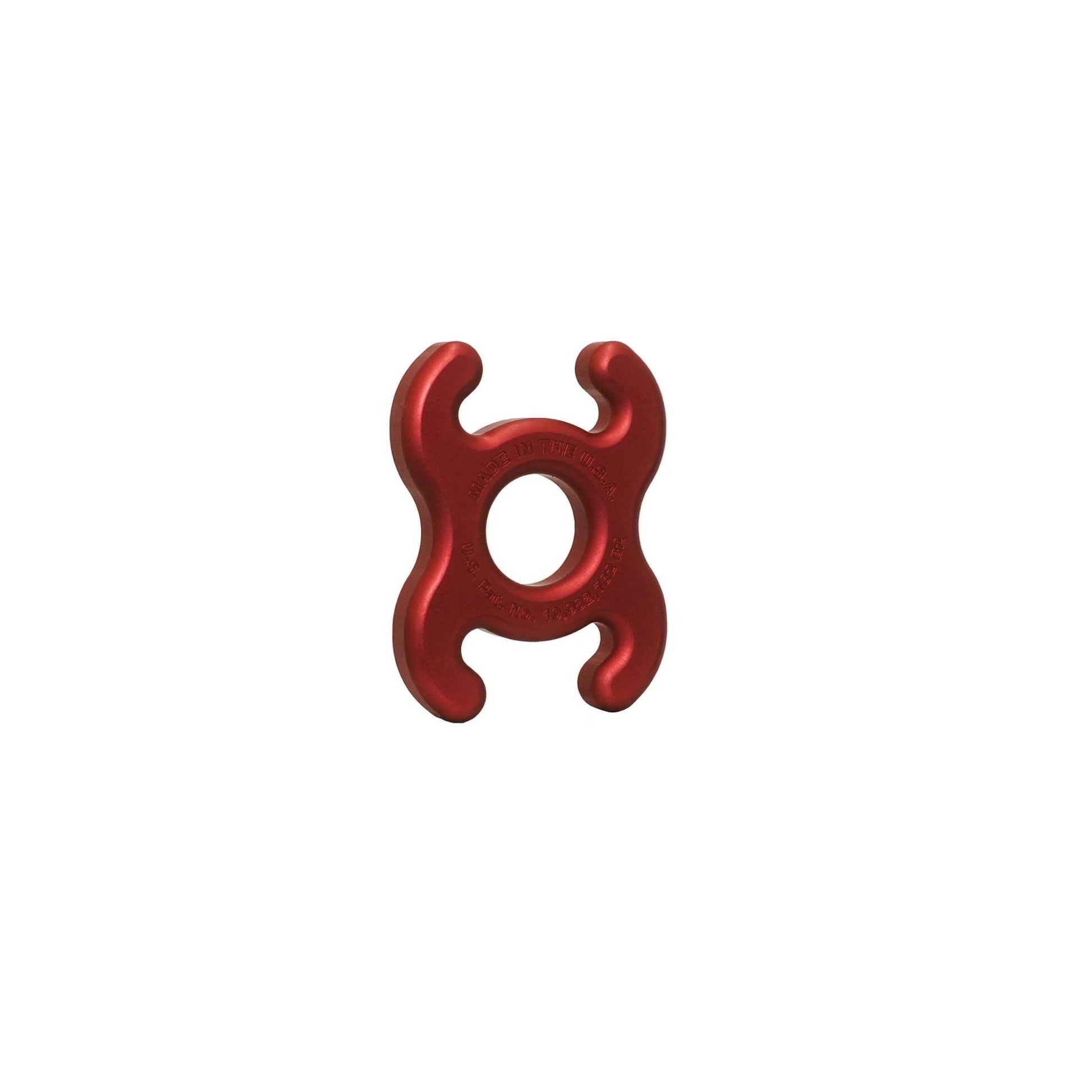 Red anodized aerospace grade aluminum X-Lock tool for Overland INEOS SUV Recovery Kit