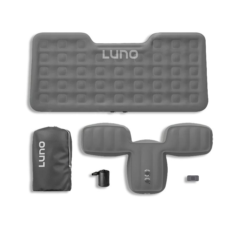 Luno AIR Van Front inflatable mattress for Sprinter van front cab with pump and storage bag