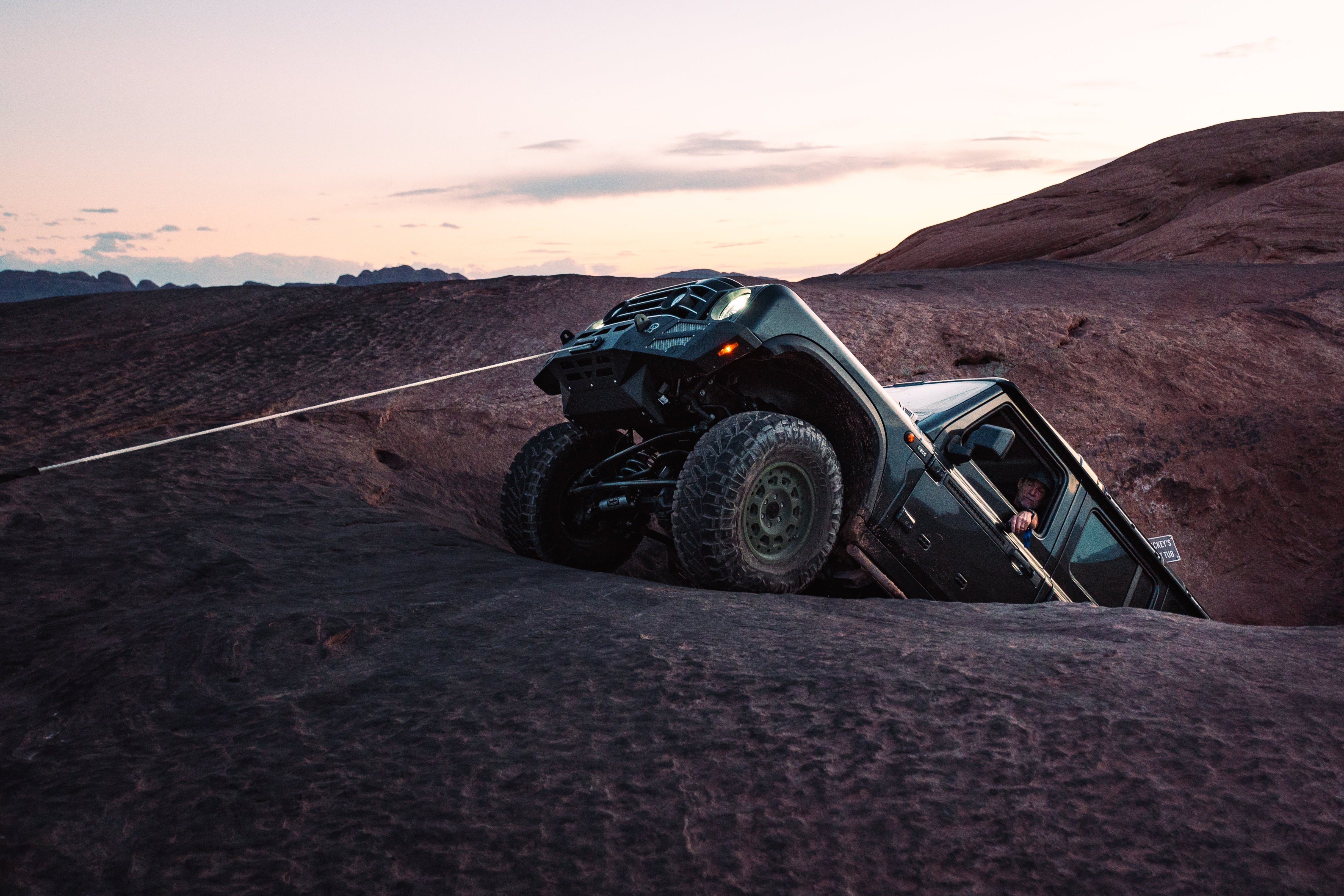 Mojab 13,500 WInch, Recovery in Moab, Owl Vans