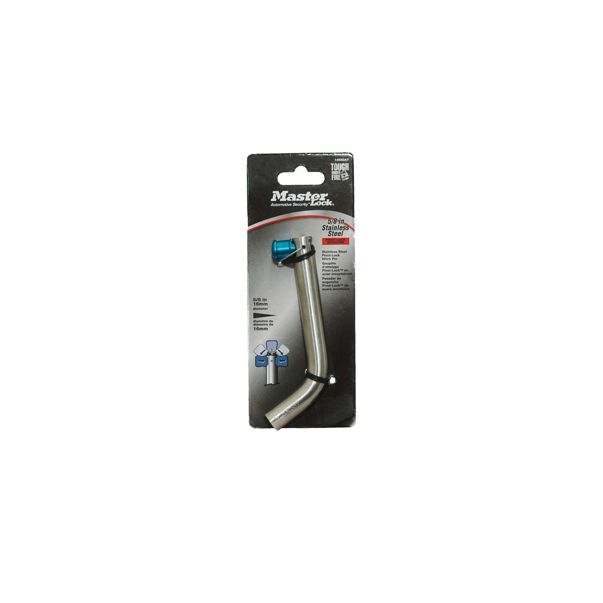 Master Lock stainless steel barrel head hitch pin for Overland INEOS SUV recovery kit accessory.