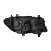 LUXX-Series LED Projector Headlights for Sprinter, rear view of black headlight assembly with mounting brackets.