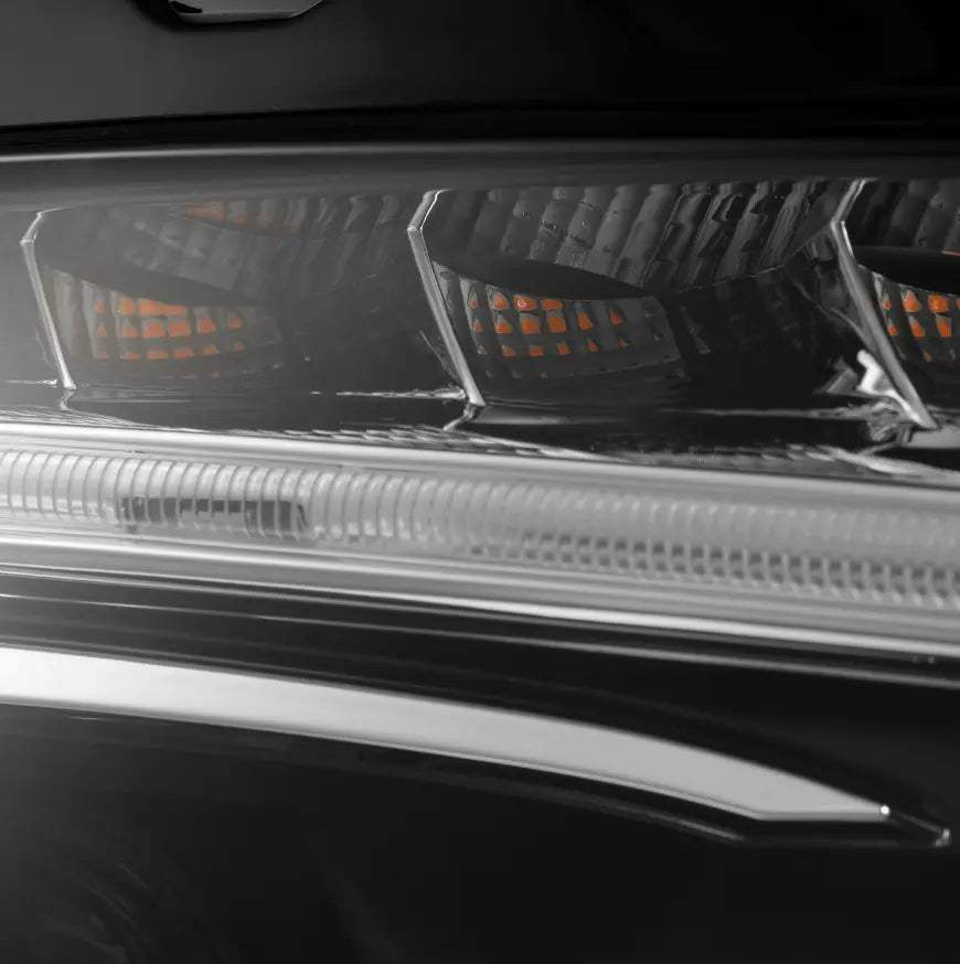 LUXX-Series LED Projector Headlights for Sprinter with LED projectors and sequential turn signals.