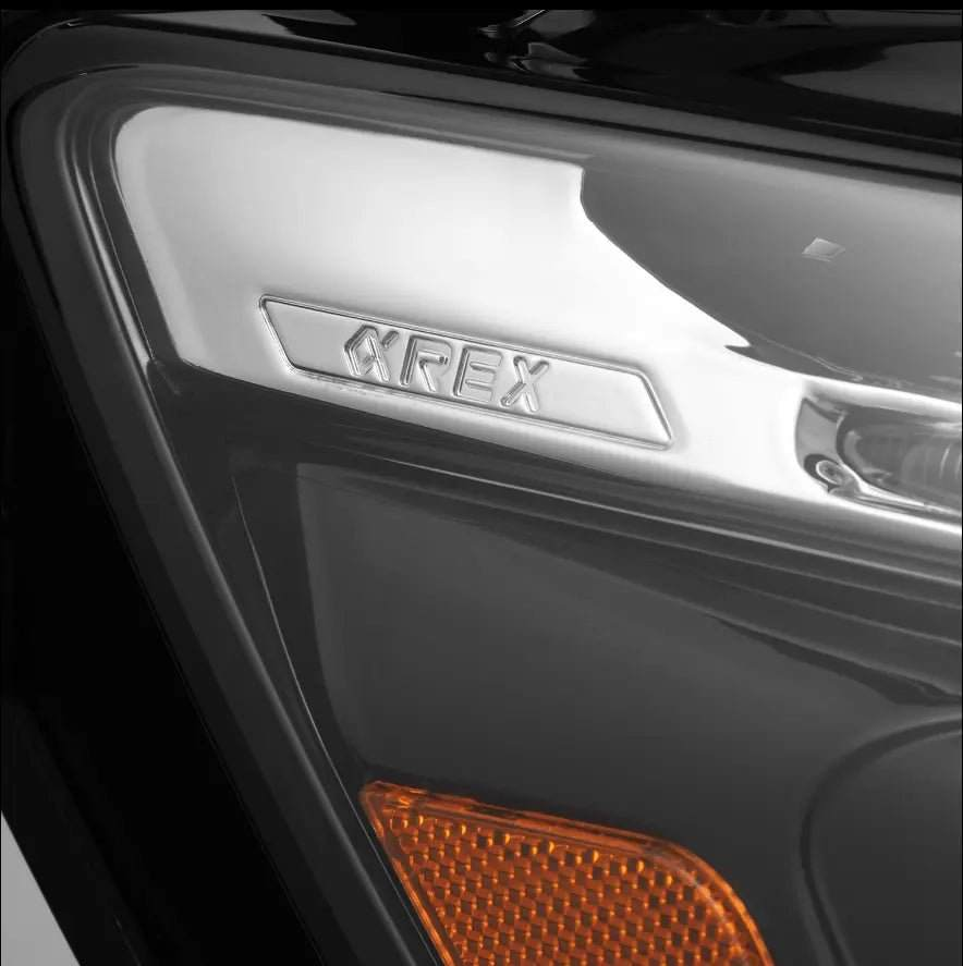 NOVA-Series LED Projector Headlights close-up with AlphaRex branding and sleek design for Sprinter.