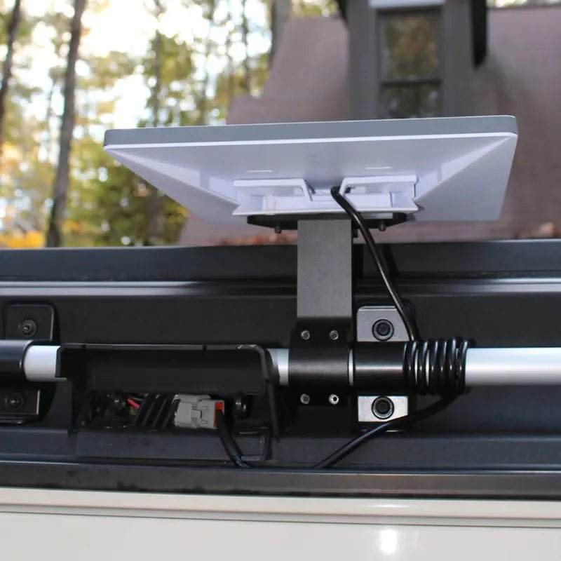 Starlink Mini Power Cable for INEOS Grenadier installed on vehicle for durable and aesthetic upgrade.
