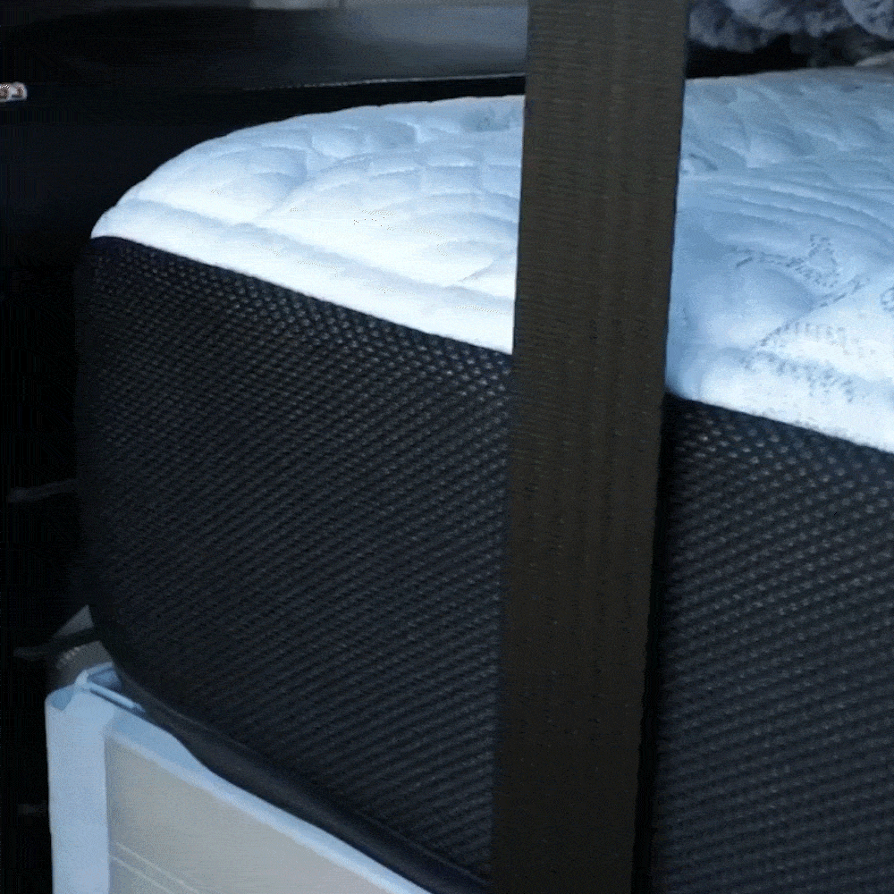 ULTRA Luxe Mattress with plush white top and durable black sides designed for van interiors