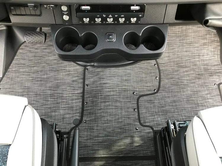 Floor mats for 2021-2024 Revel, designed for protection and comfort, fitting precisely in vehicle interior.