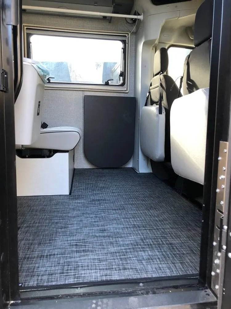 Floor mats for 2025 Transit Ekko van, offering protection and comfort.