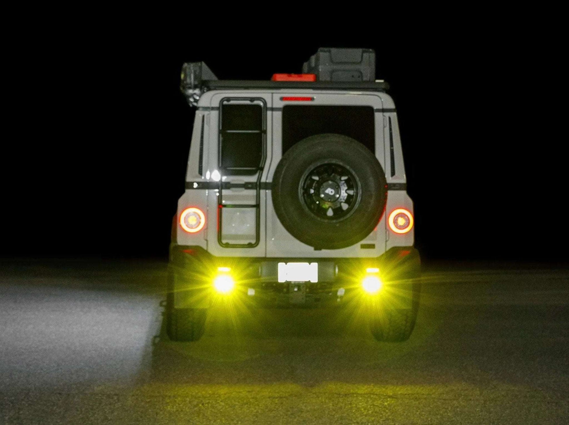 Chase Light Bracket for INEOS Grenadier mounted, enhancing utility and durability for off-road adventures.