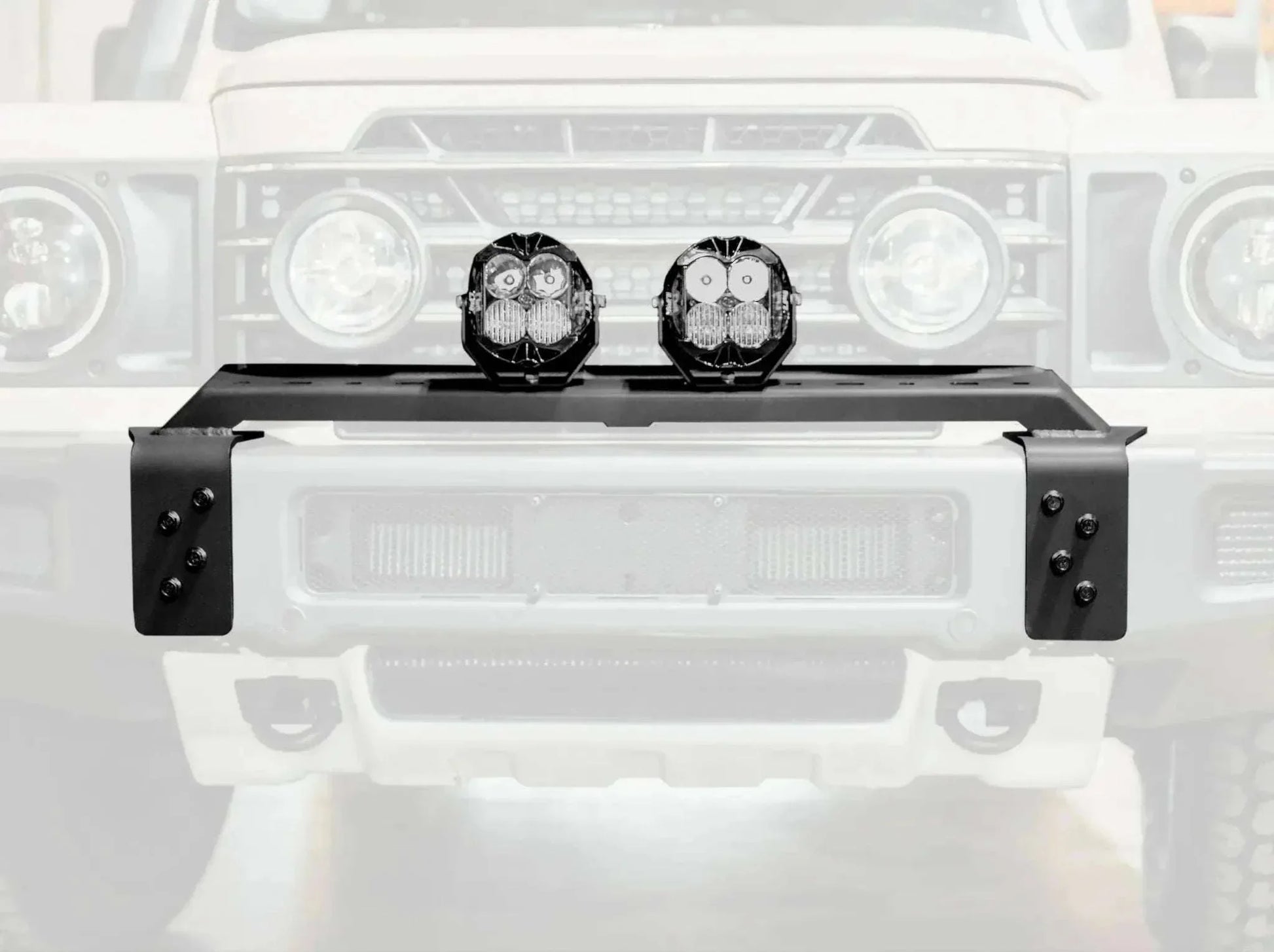 Front Bumper Light Bar for INEOS Grenadier, durable and seamless adventure-ready design by Leitner Designs.