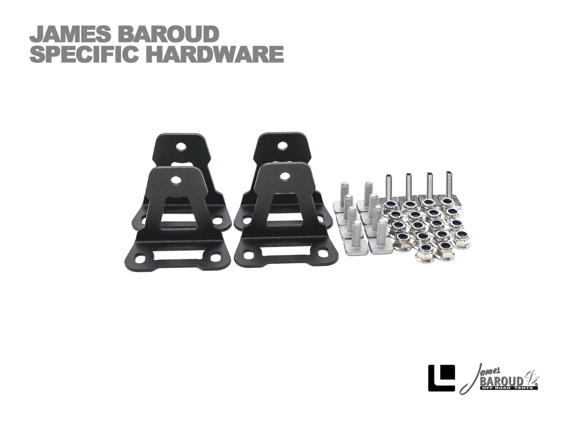 Roof Top Tent Brackets for INEOS Grenadier with hardware for durability and seamless integration.
