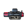 Mojab 13500lb winch with durable synthetic rope and black-red design for off-road rig upgrades