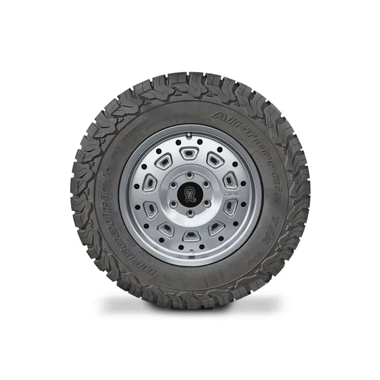Graphite grey Owl Talon Sprinter wheel with minor scuffs, lightweight aluminum and high load capacity.