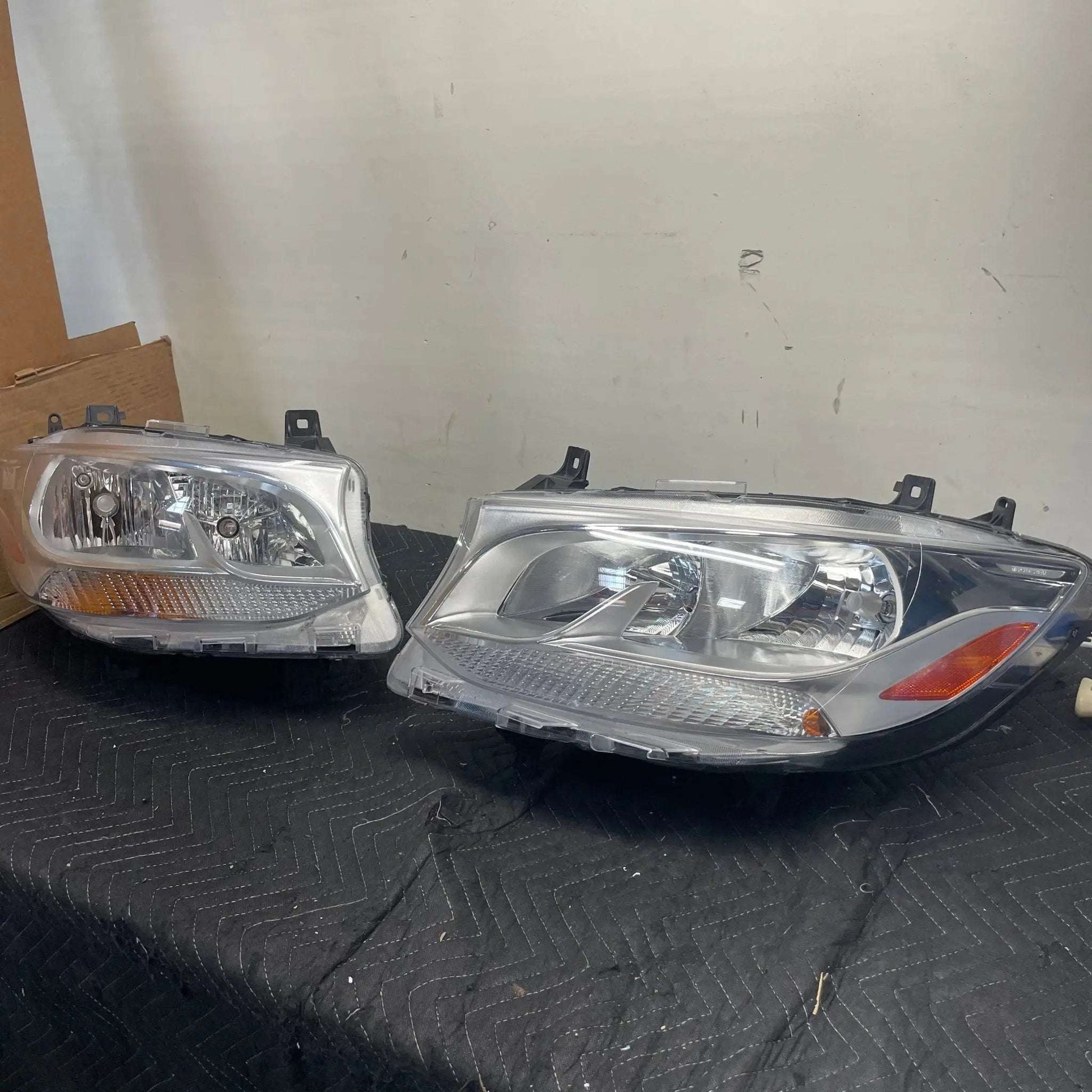 VS30 Factory Mercedes Sprinter Halogen Headlight Set - Open Box, Fits 2019-2024.