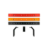 Accessory Mounting Rail for INEOS Grenadier in red, orange, and black, designed for durability and seamless integration.