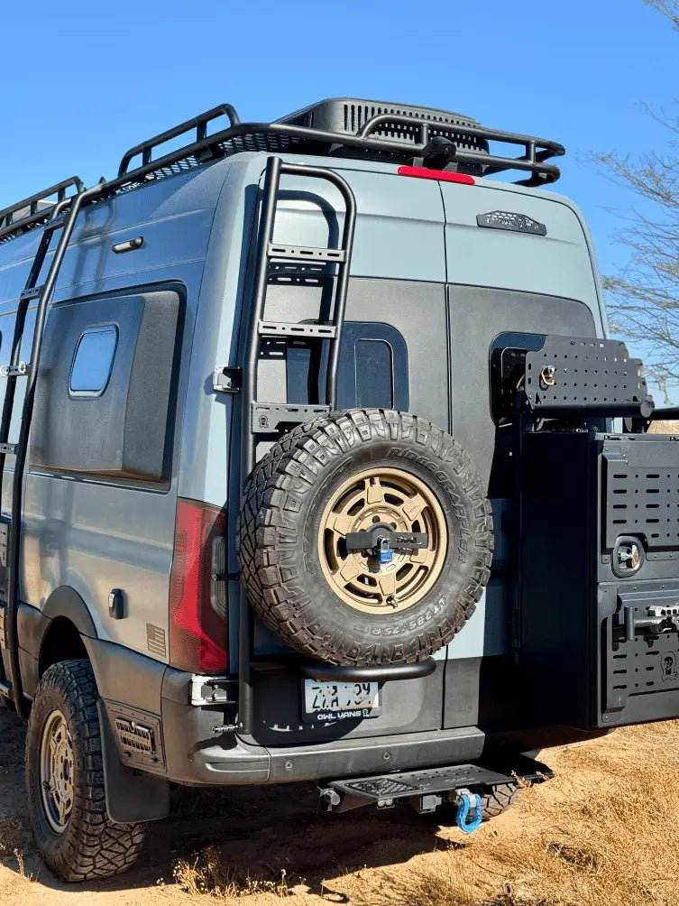 Sprinter Tire Carrier + Ladder : Explorer (2019+) - Owl Outdoor