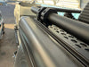 Close-up of Fiamma roof rack 1.5" round bar mounts for Sprinter awning on vehicle roof