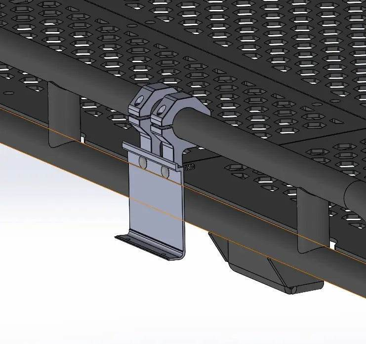 Fiamma roof rack 1.5 inch round bar mount bracket for Sprinter awning installation