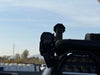 Fiamma Roof Rack Sprinter Awning Mount on 1.5 inch round bar with attached lighting accessory
