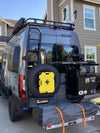 High-strength aluminum Gear Cage mounted on a van for modular storage.
