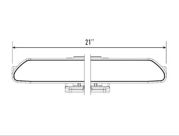 Hidden Light Bar for INEOS Grenadier, engineered for durability and seamless integration, 21-inch length.
