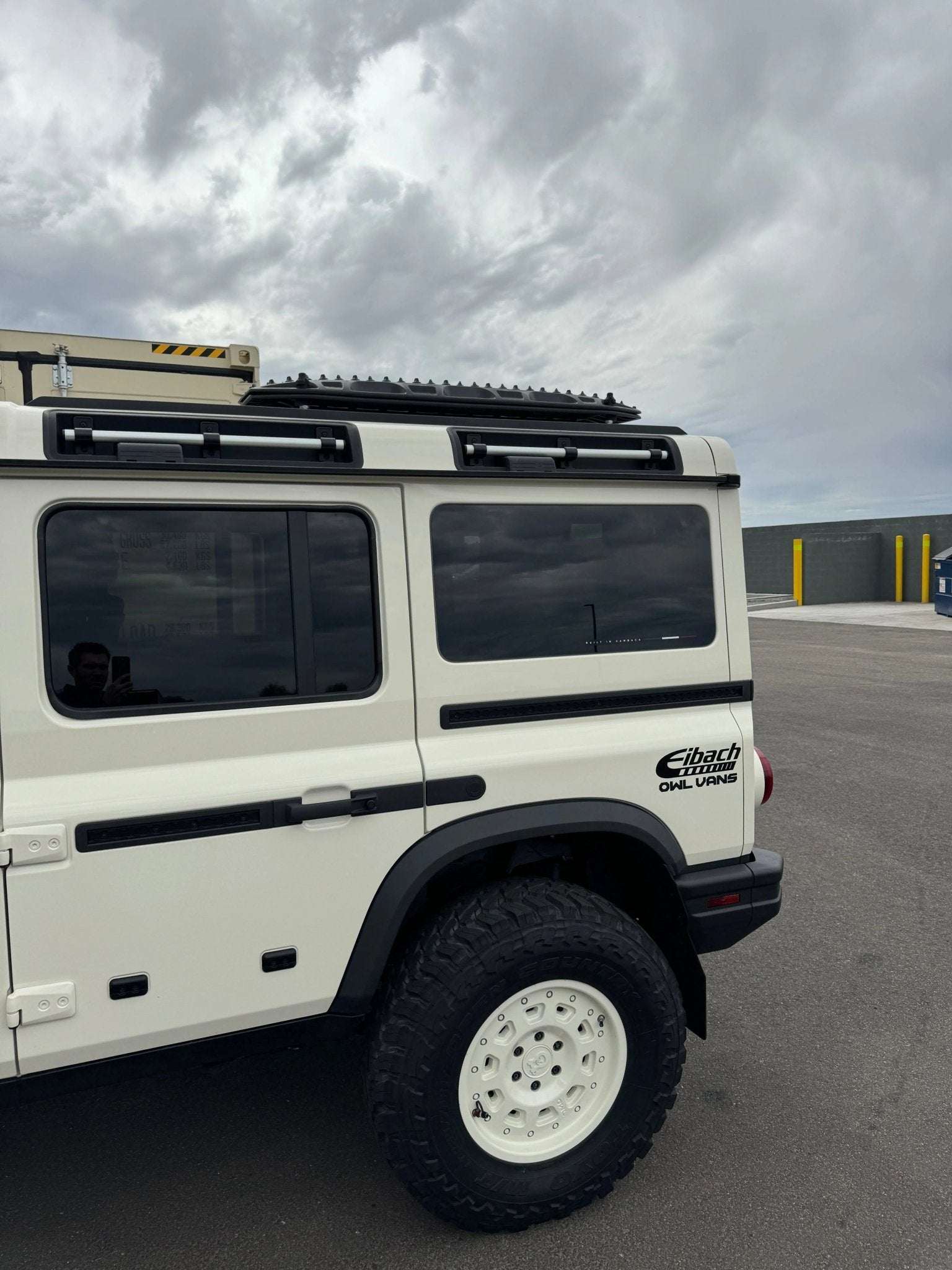 Magnetic Maxtrax Mounts on INEOS Grenadier roof for adventure and utility.