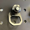 Sherpa Quick Release Hook by Reeb Gear made of anodized aluminum with push-button release on Sherpa panel