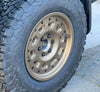 Super Single Spare Wheel for Ekko with matte black finish and off-road tire tread