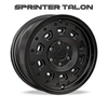 Matte black Super Single Spare Wheel with aggressive design for off-road Sprinters by Owl