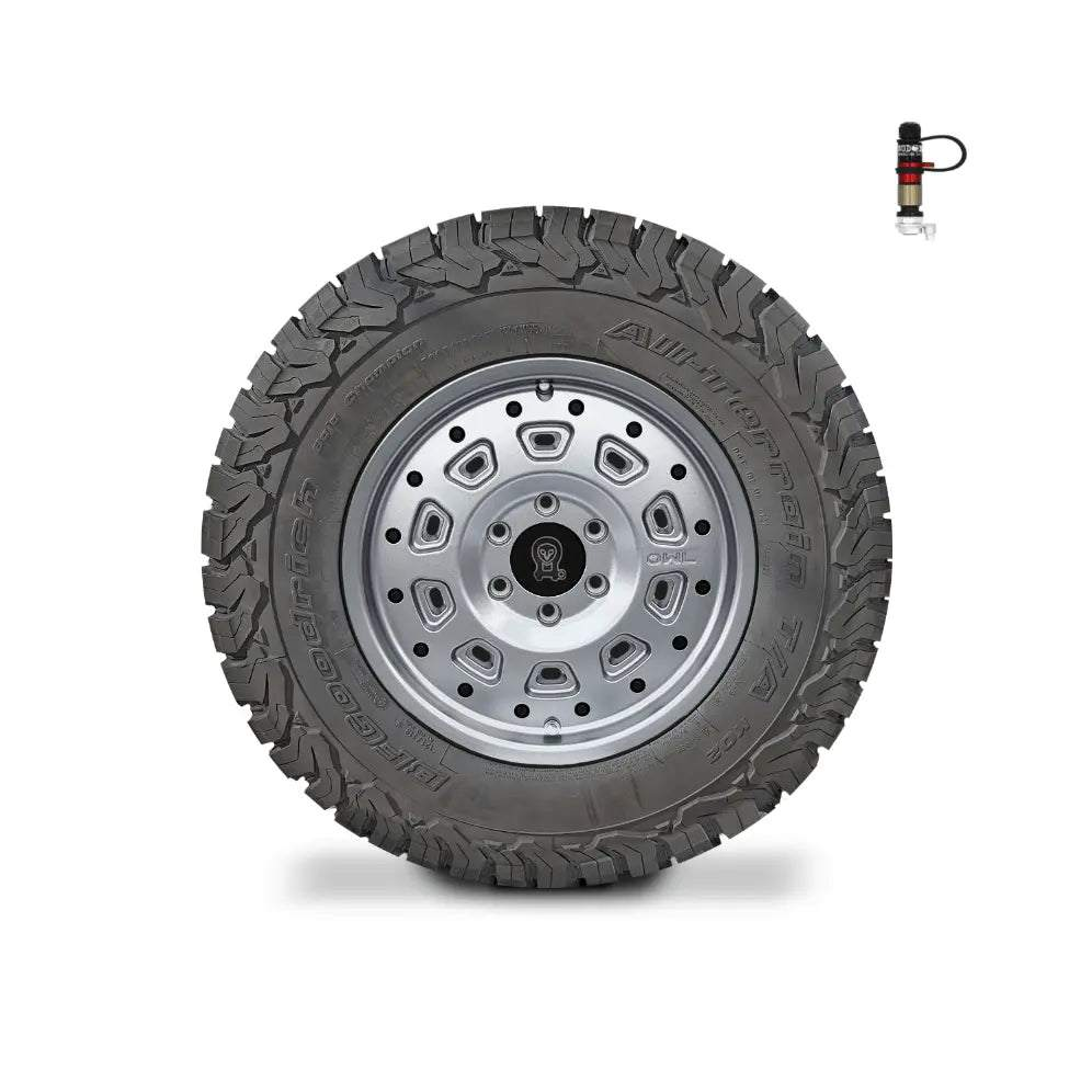 Super Single Spare Wheel for off-road Sprinters with aggressive tread and matte black finish