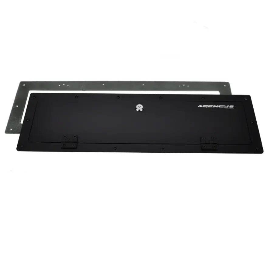 Universal Sprinter Storage Locker for Sprinter, CNC-machined aluminum, matte black finish.
