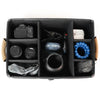 Gear Box 3500 with organized compartments and removable dividers for travel essentials.