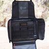 Small Utility Organizer with layered pockets for gear storage, rugged black design.