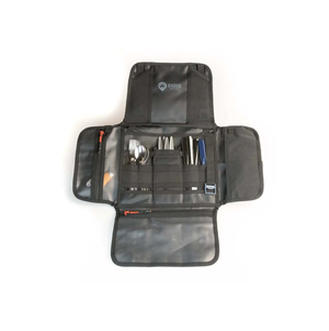 Small Utility Organizer with layered pockets and structured compartments for gear storage.
