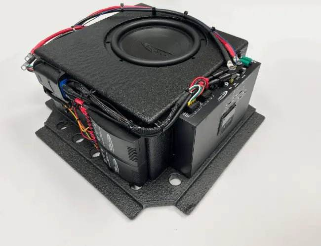 Beatbox Blackbird Stereo Upgrade for Winnebago Revel with enhanced audio components.