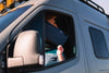 Multi Axis Sun Visor installed in a Sprinter van.