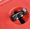Rotopax Locking Mount on red fuel container.