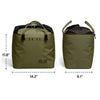 25L Soft Cooler Bag with durable design and compact dimensions, perfect for adventure and off-grid living.