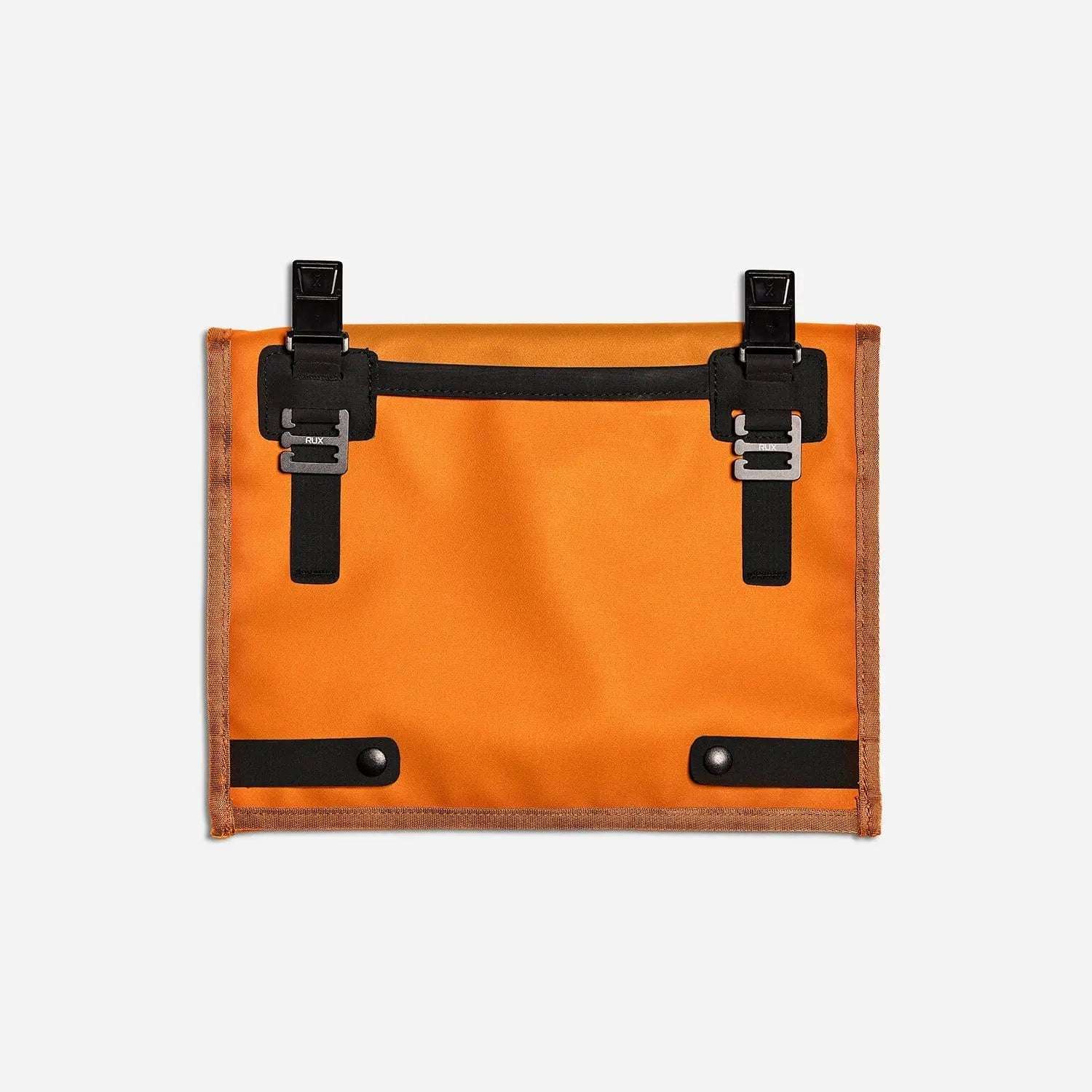 Orange 3L Pocket Modular Utility Pouch for gear boxes and totes, featuring durable straps and clips for secure attachment.
