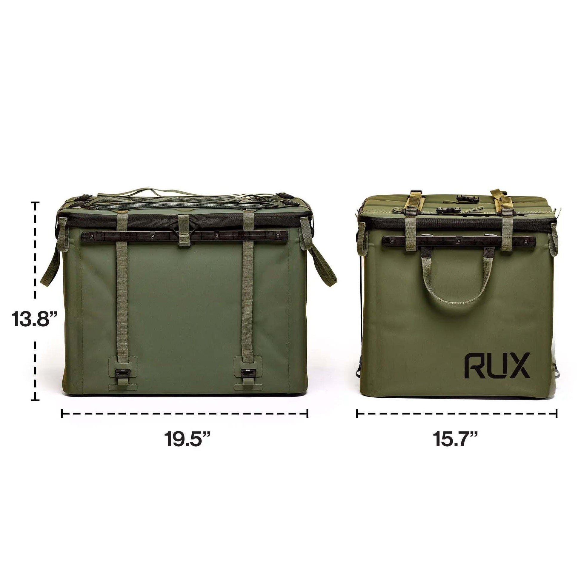 70L Storage Bag with durable design and dimensions 19.5" x 13.8" x 15.7" for adventure use.