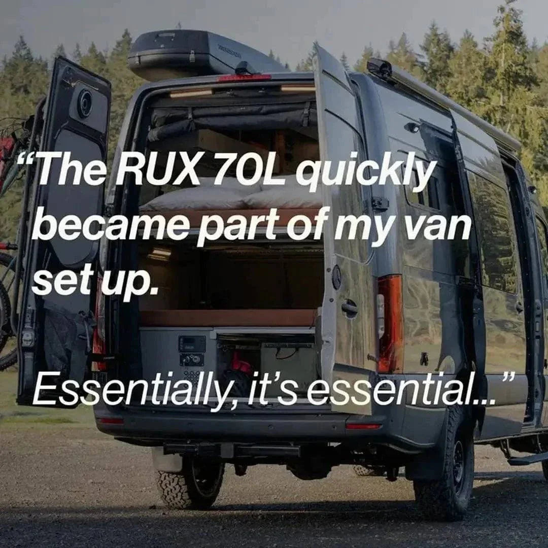 Essentials Set for van adventure setup with RUX gear.