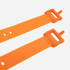Orange utility straps engineered for durability and versatility, perfect for adventure and overland setups.