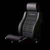 Vario F Cloth Seats for Sprinter in durable black material with ergonomic design.