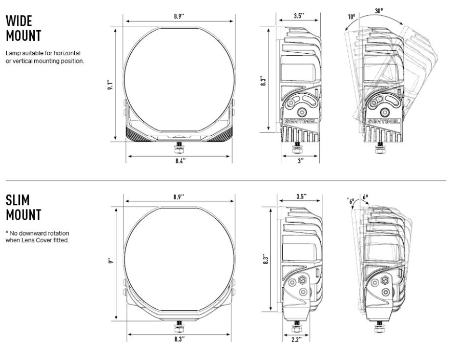 LED driving light: Triple R Sentinel 9" Elite - Owl Outdoors
