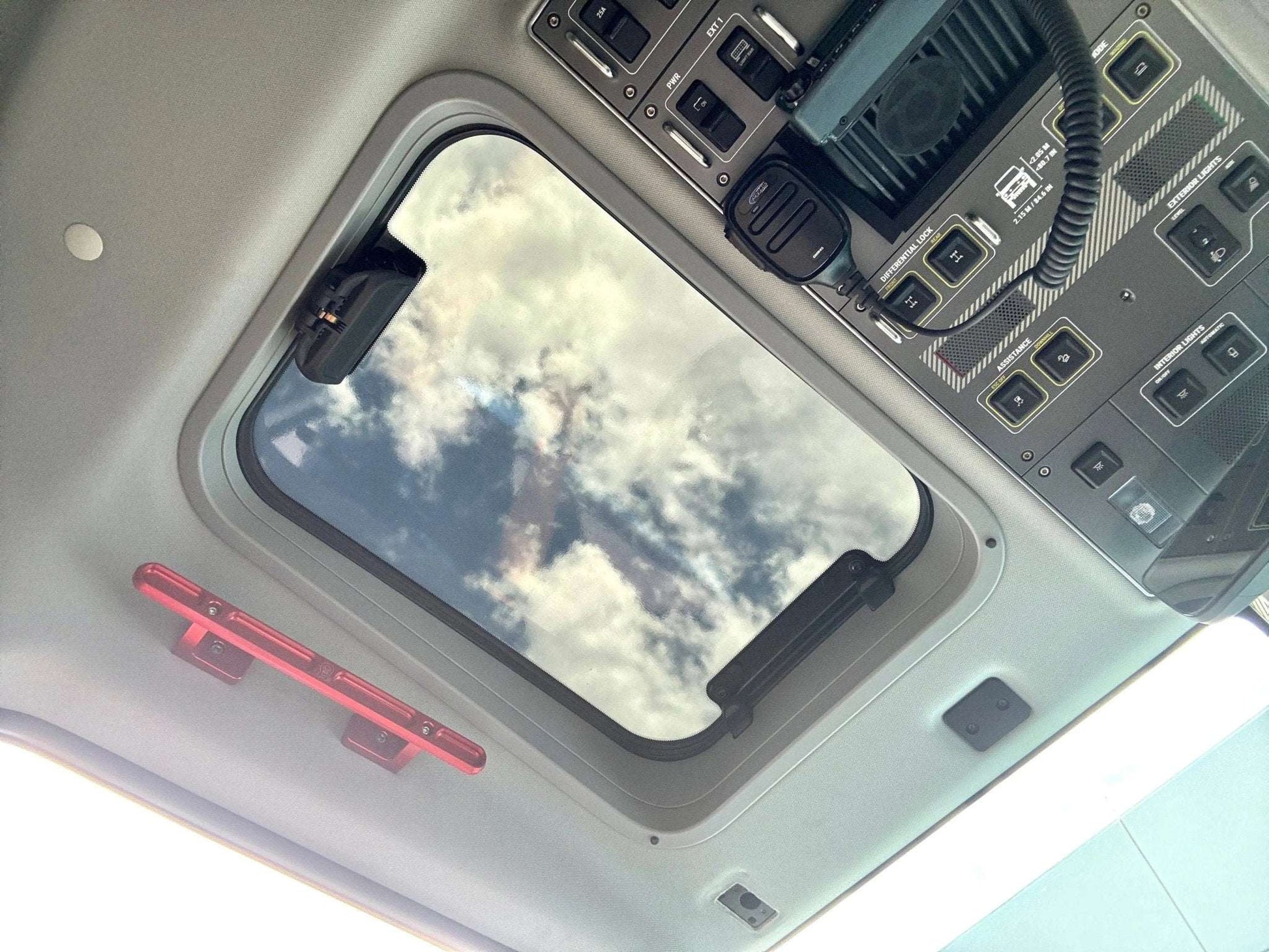 Safari Insulated Window Shades for INEOS Grenadier interior view.