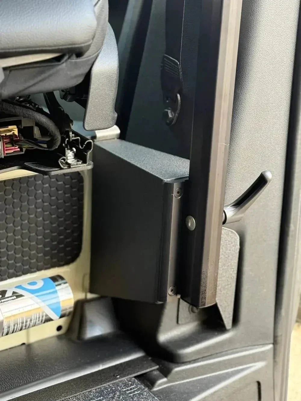B-Pillar Mount installed inside Sprinter van for durable and clean overland setup upgrades