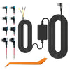 WolfBox mirror and camera harnesses with 33ft rear camera cable, hardwire kits for dashcam power and parking mode.